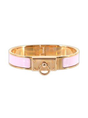 Hermes Clic Anneau Bangle Rose Dragee Pink Gold Bracelet